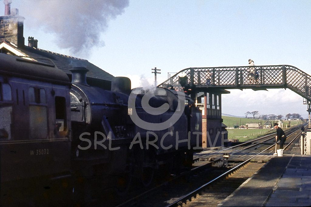 4P Class No 42359 of 24L Carnforth shed runs north through Hest Bank station on the WCML 15th April 1964. Withdrawn from 24L on the 24th October 1964 SRL No 1081 