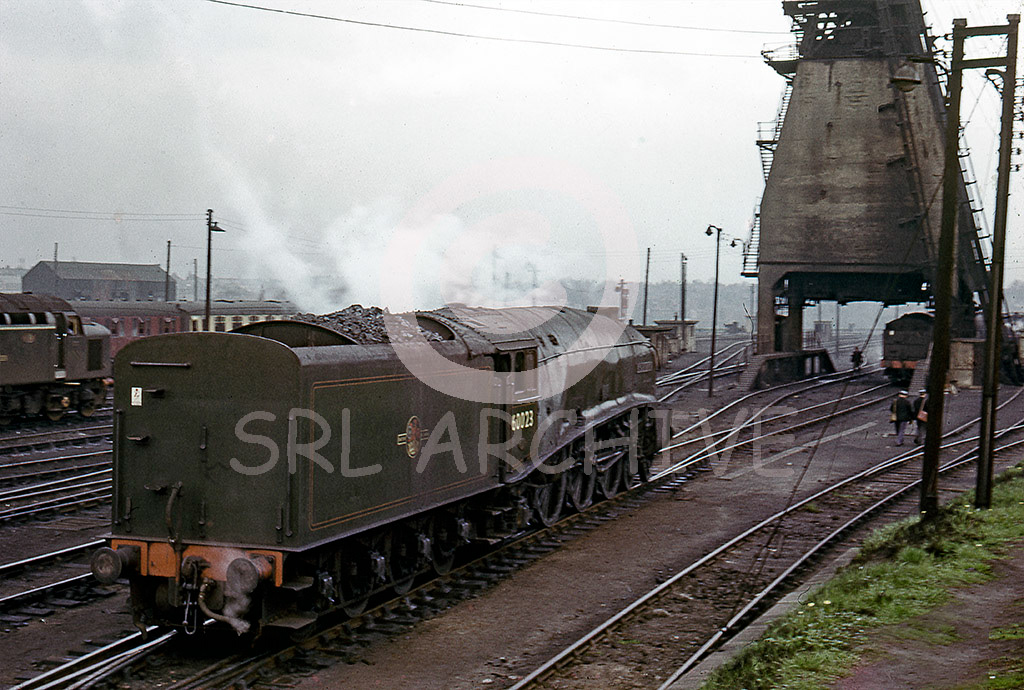 60023 'Golden Eagle' at York leaving the coaling plant May 1962 SRL No 101 