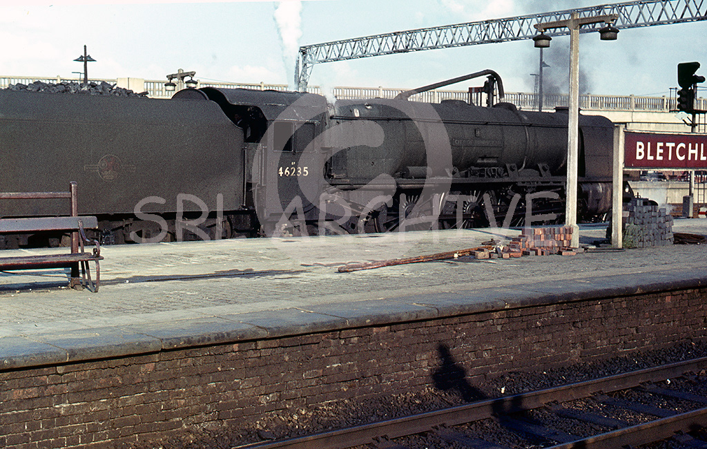 46235 City of Birmingham at Bletchley looking in terrible external condition June 1964 SRL No 230