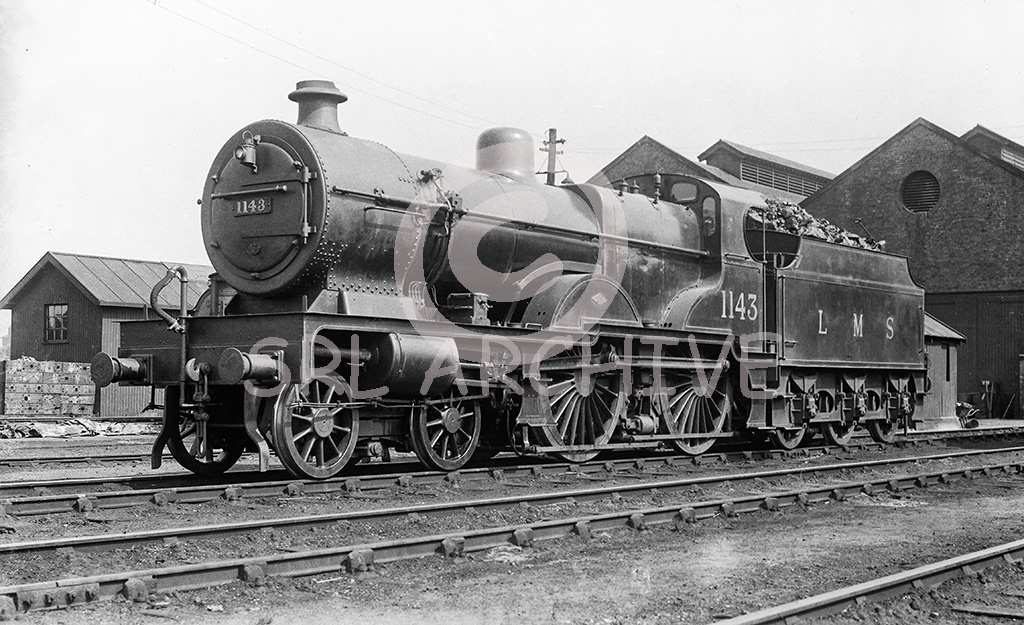 Fowler LMS Compound No 1143 outside Carlisle Kingmoor shed 28th May 1935. Renumbered 41143 by BR on the 13th November 1948 and survived in service until March 1959 withdrawn from 17A Derby SRL No 204 