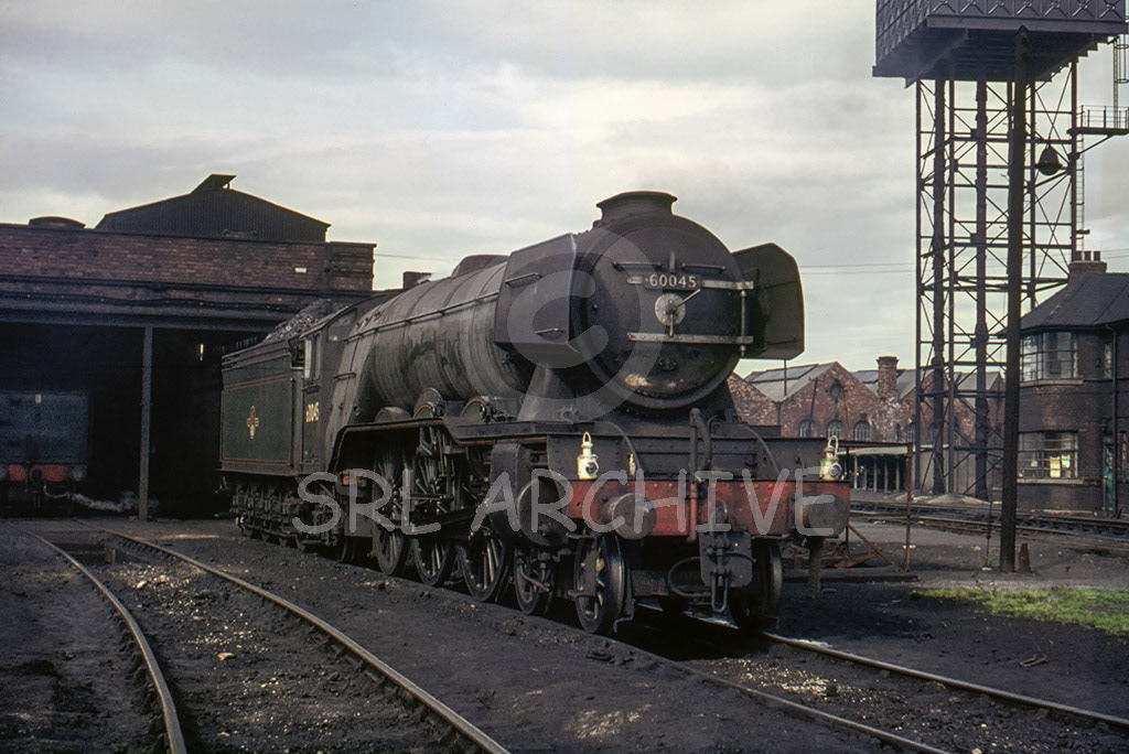 60045 'Lemberg' outside 51A Darlington shed in August 1964 on stanby duty SRL No 1040 