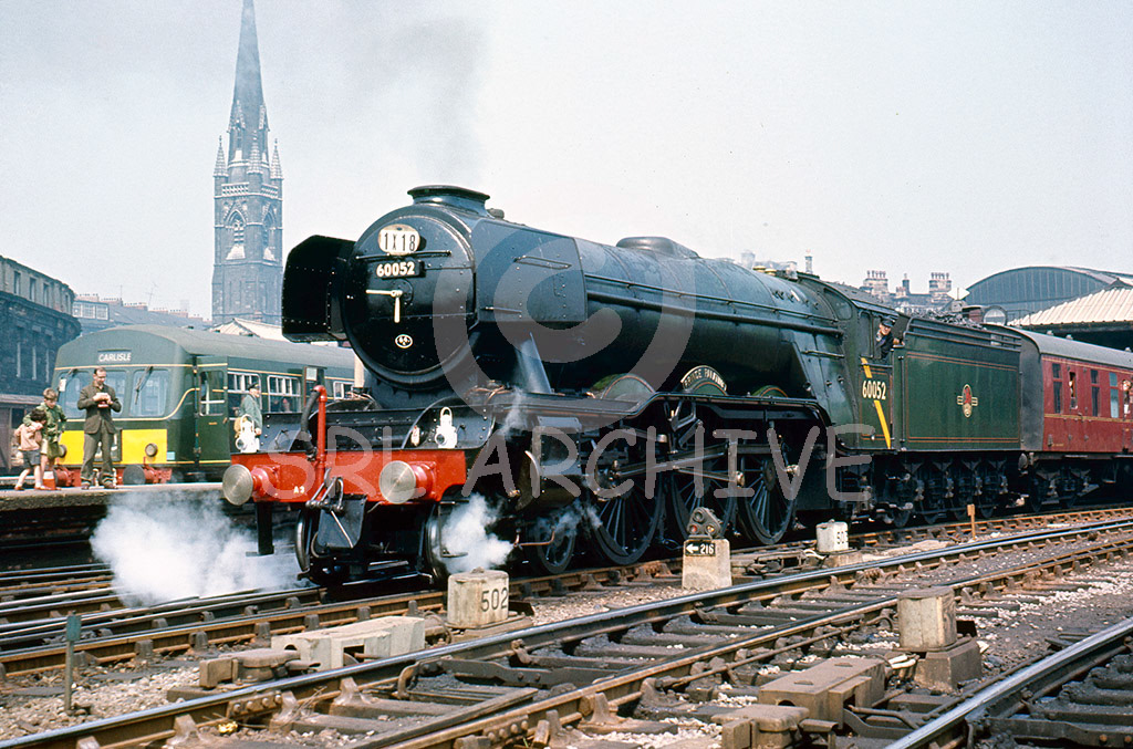 60052 'Prince Palatine' waiting to depart from Newcastle Central station on the SLPF Farewell to the A3 rail tour 5th June 1965 SRL No 521 