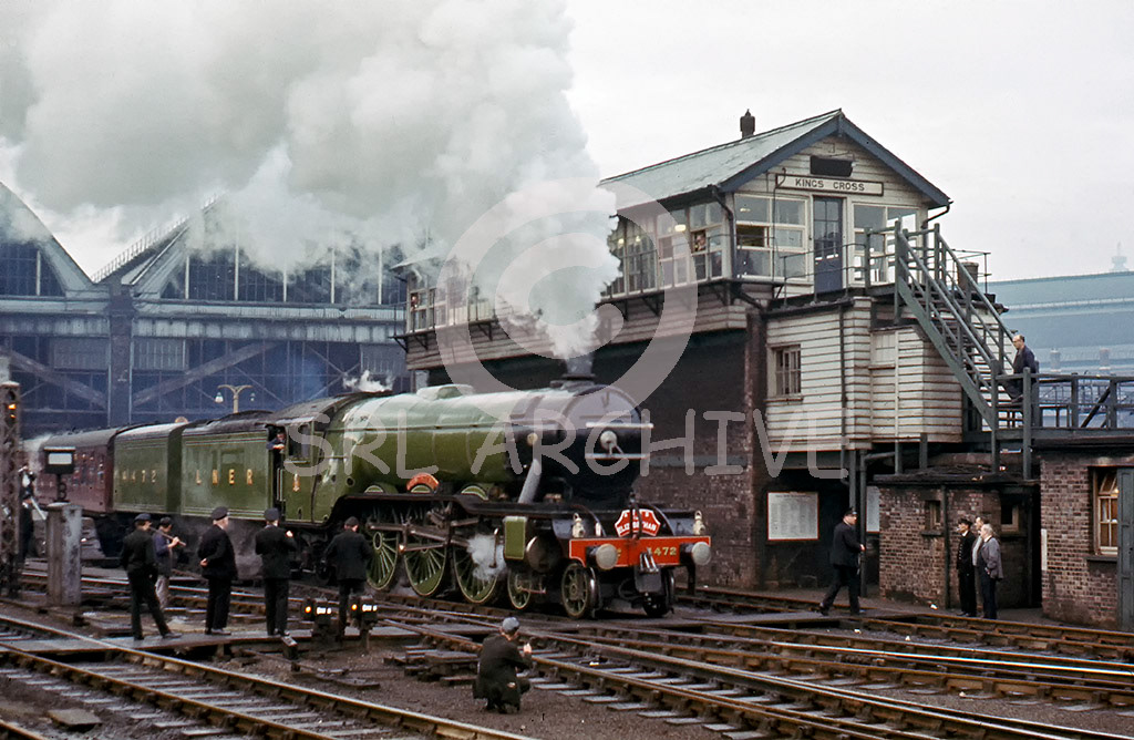 4472 'Flying Scotsman' departs from London Kings Cross station with ARES The Elizabethan rail tour 22nd October 1966 SRL No 39 