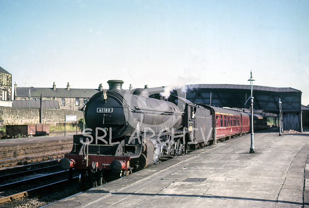 61180 with an all stations service at Larbert near Falkirk 19th July 1966 SRL No 1074 
