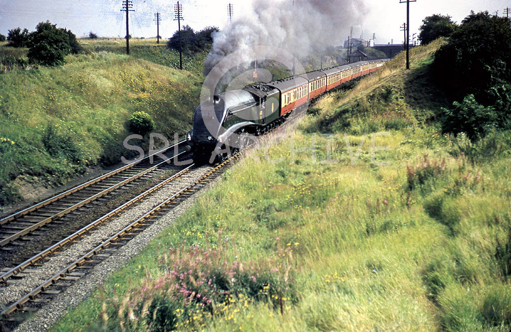 60012 'Commonwealth of Australia' with the Flying Scotsman at Benton Quarry pre 1958 when it received the double chimney SRL No 98  