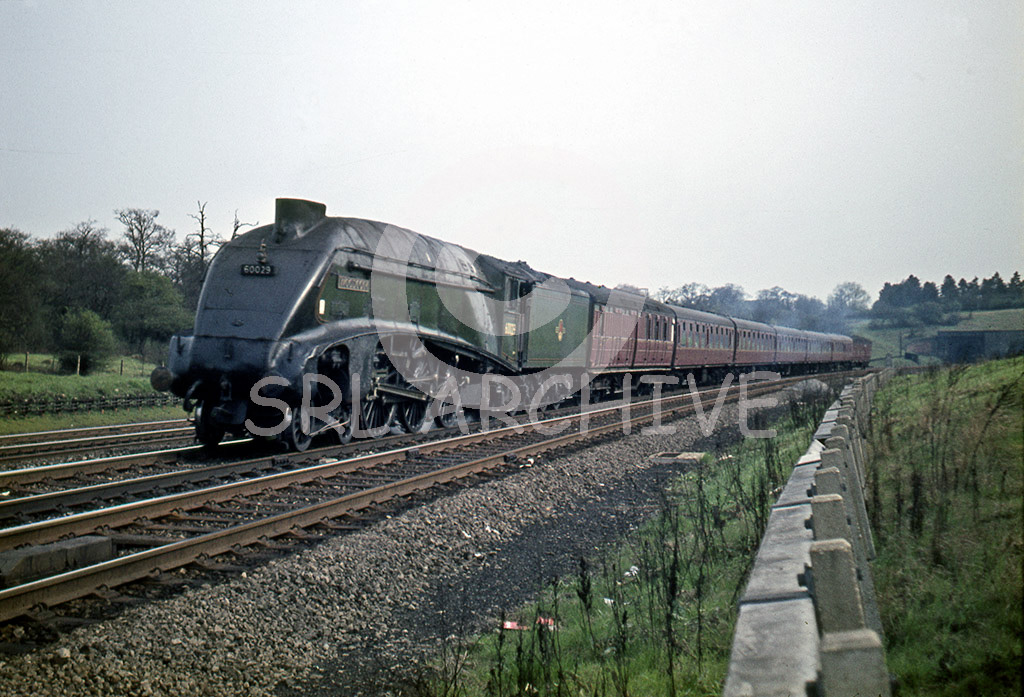 60029 'Woodcock' at Hadley Wood North Tunnel with the 4.21pm London Kings Cross-Peterborough 23rd April 1963 Alan Chandler MBE/SRL No 512 