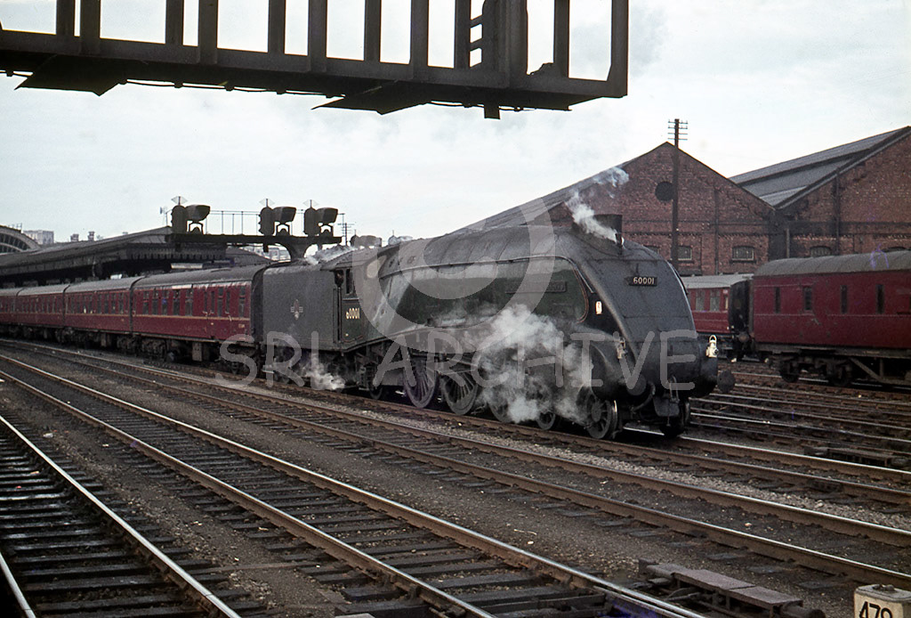 60001 'Sir Ronald Matthews' departs from York station with an up express no date SRL No 106 