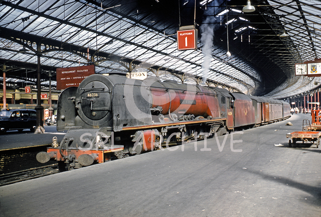 46236 City of Bradford after arriving from the north to Euston station clock showing 09.29am unrecorded date SEL No 777 
