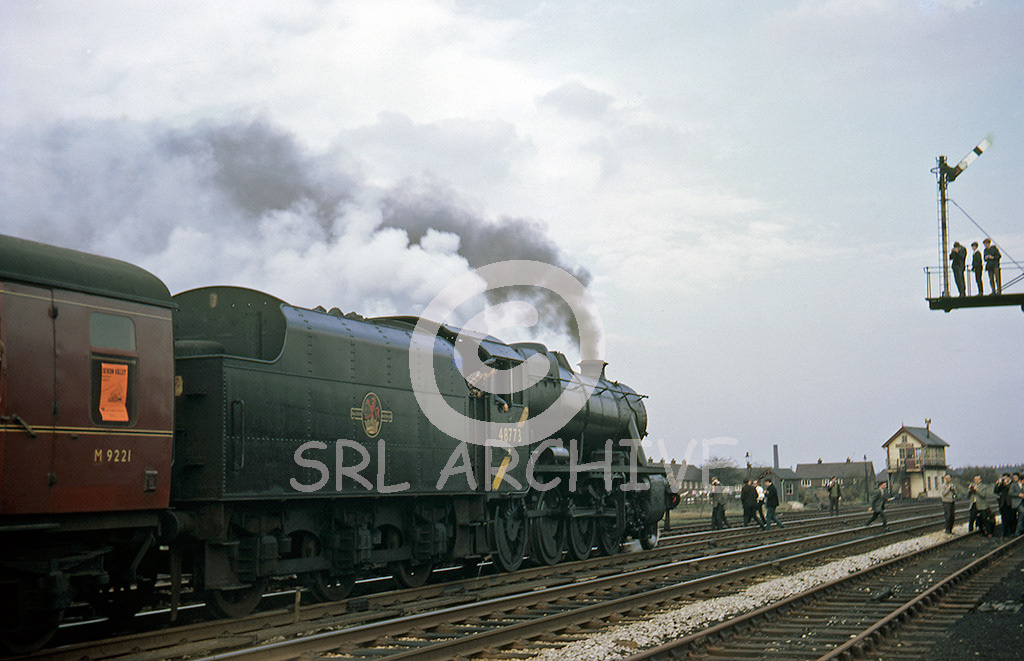 48773 departing bolton Trinity station with the joint MRTS/SVRS North West rail tour 20th April 1968 SRL No 589 