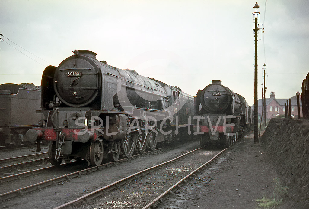 60155 'Borderer' + 60146 'Peregrine' at York 19th July 1965 SRL No 91 