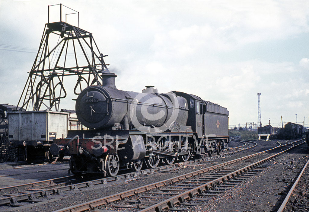6846 'Ruckley Grange' at the former GWR Crewe Cresty Lane depot with Crewe South depot in the background no date. Withdrawn from 82E Bristol Barrow Road shed 5th October 1964 Barry Collins/ SRL No 931 