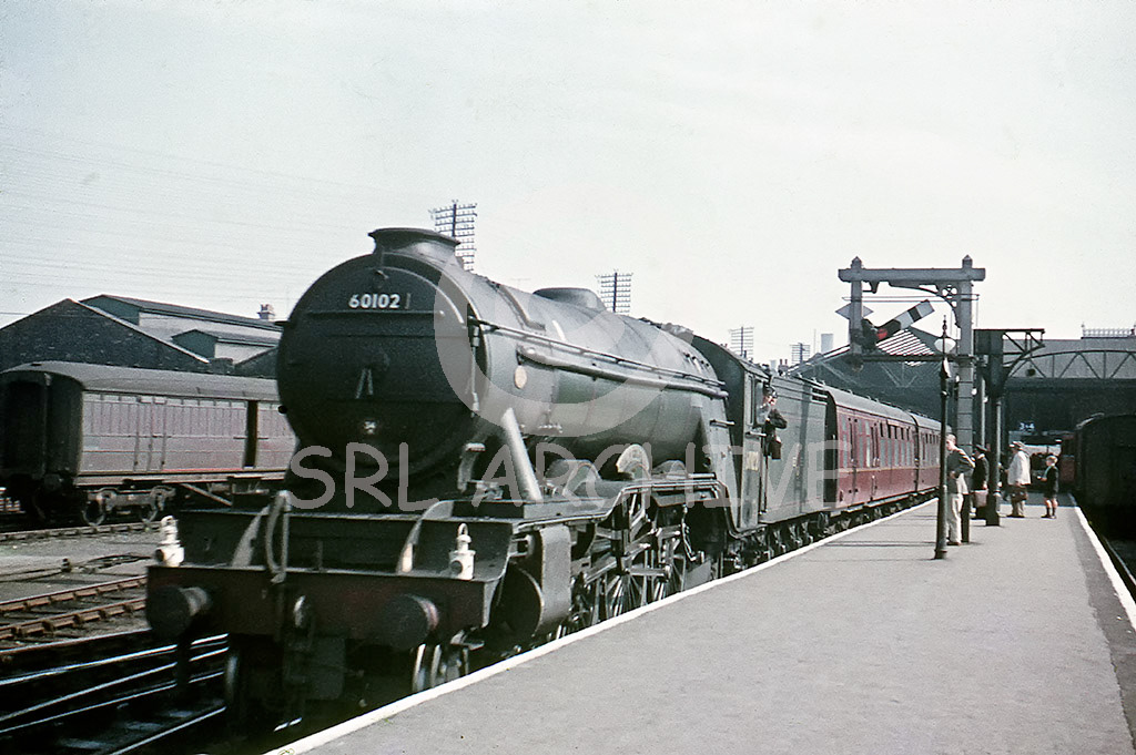 60102 'Sir Frederick Banbury' waits to depart from Peterborough North with the crew looking on 2nd September 1961 SRL No 56 