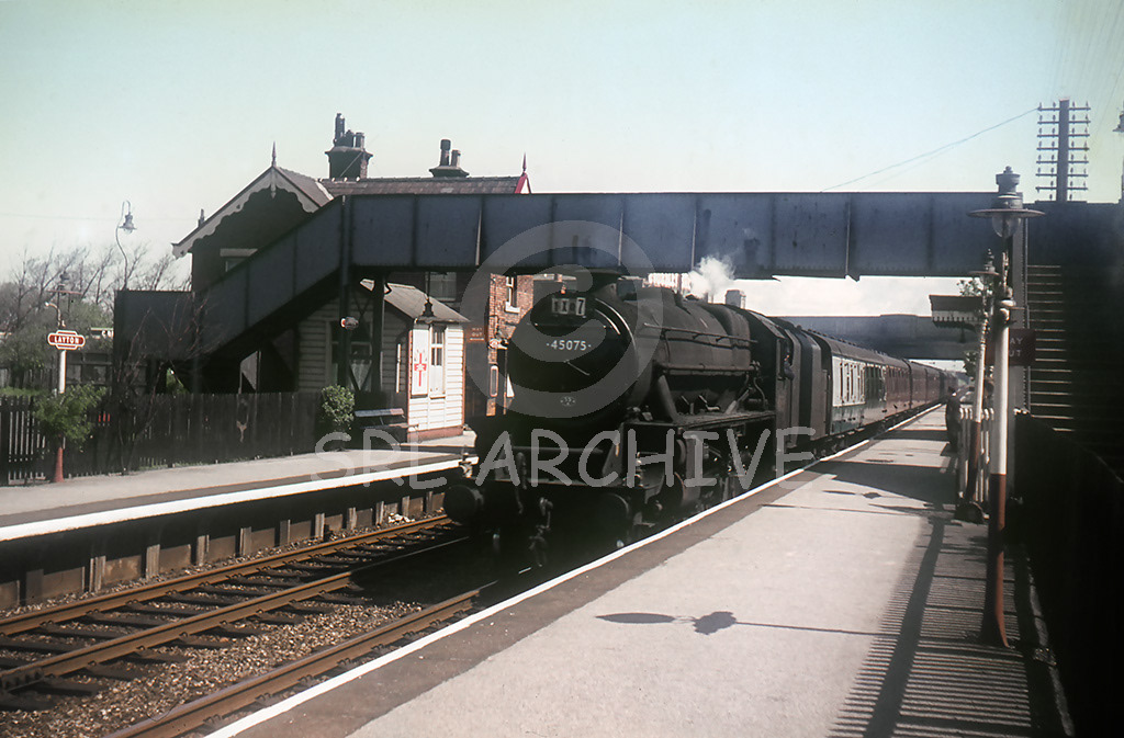 45075 working through Layton station on the Manchester-Preston-Blackpool line around 1966 SRL No 1092 