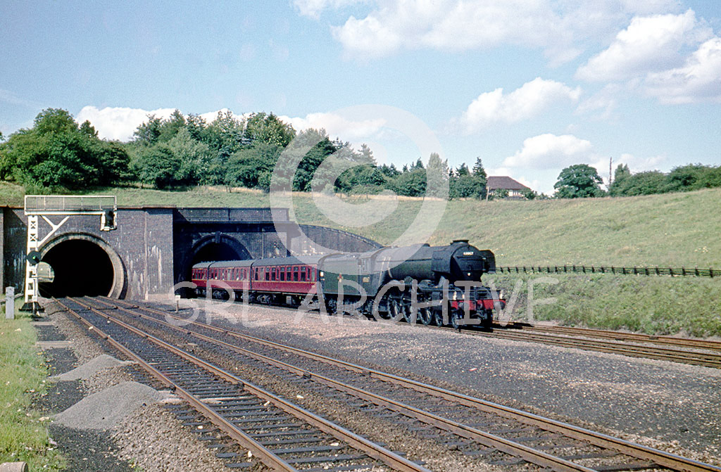 60067 'Ladas' coming out of Hadley Wood Tunnel with the up Scarborough Flyer 4th August 1962 Alan Chandler MBE/SRL No 317 