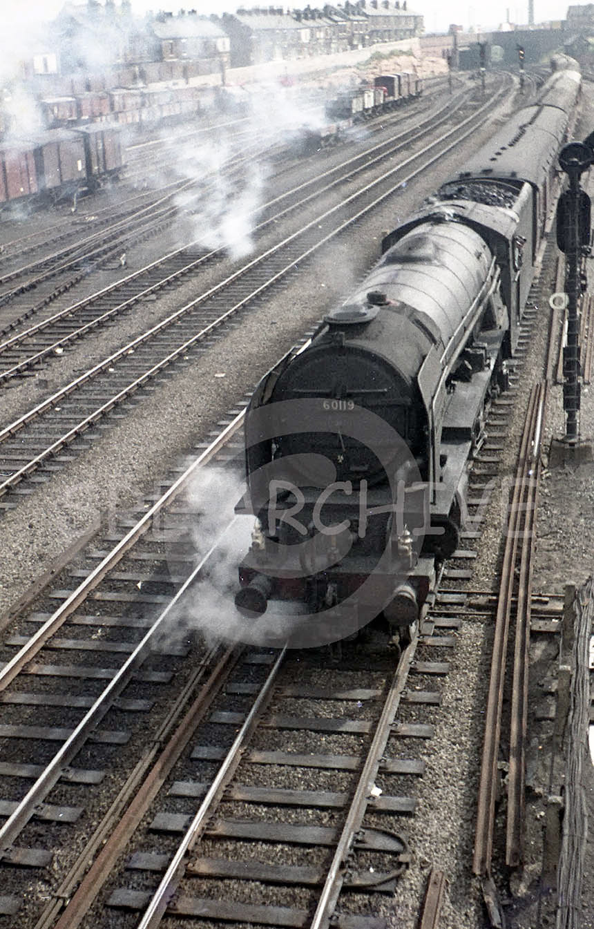 60119 'Patrick Stirling' working north at Doncaster in July 1963 James Howard Thorpe/SRL No 85 