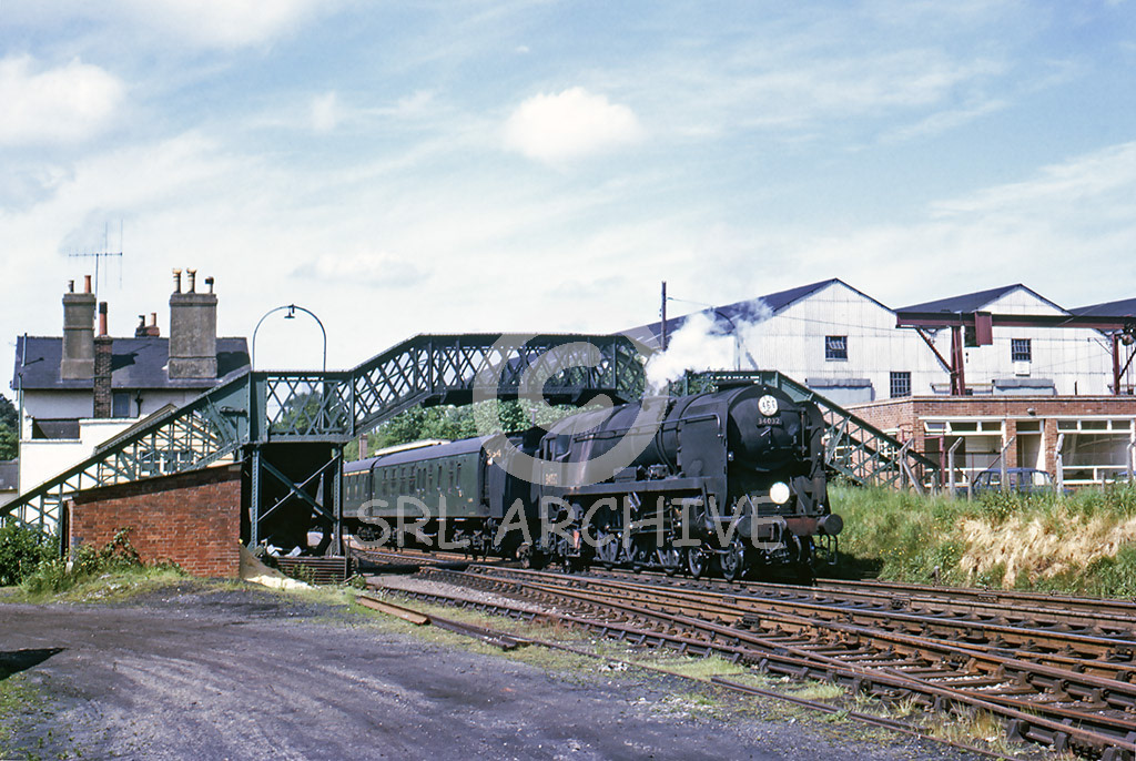 34032 'Camelford' at Overton station west of Basingstoke 7th June 1965 David.B.Clark/SRL No 1031 