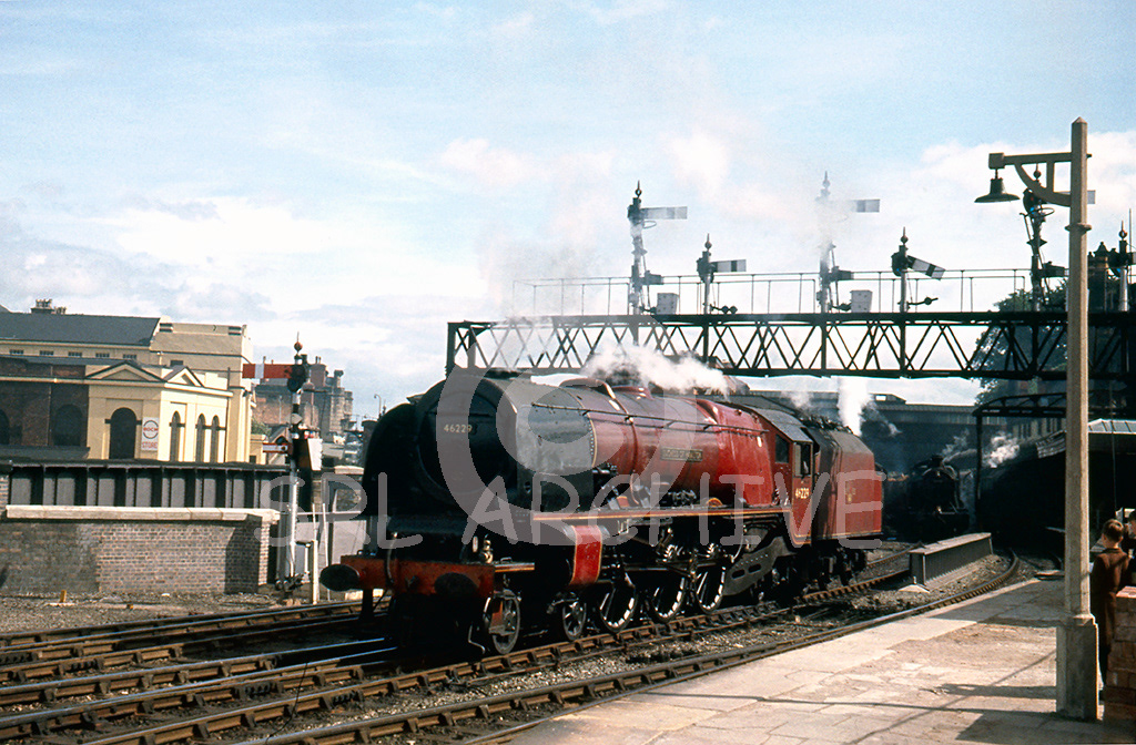46229 Duchess of Hamilton at Shrewsbury on the 25th August 1962 ex-works SRL No 373