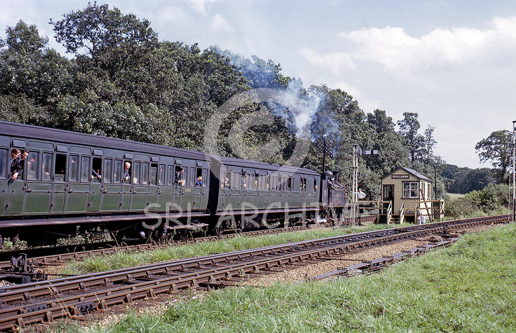 Adams 02 class No 28 'Ashey' at Smallbrook Junction a service to Ventnor  July 1965 SRL No 752 