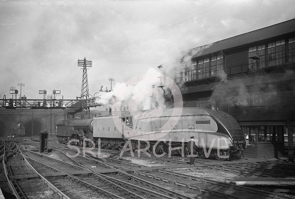 4467 'Wild Swan' + GNR Large Atlantic at London Kings Cross February 1938 Stanley  H Freese/SRL No 549 