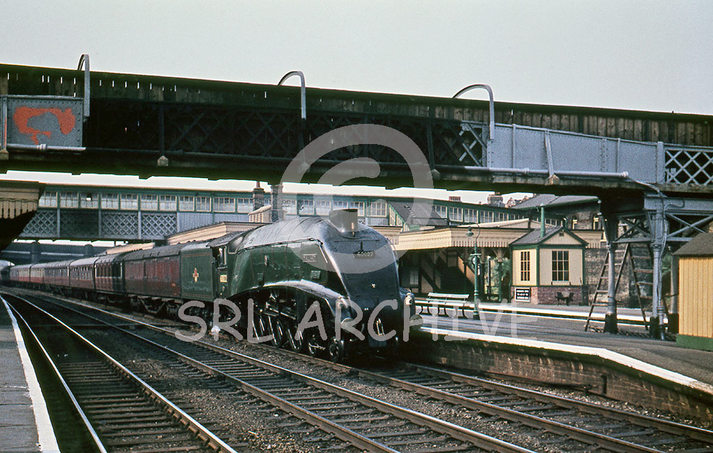 60022 'Mallard' on the 09.45am Sunderland-London Kings Cross passing through Wood Green station 25th July 1959 Alan Chandler MBE/SRL No 27 