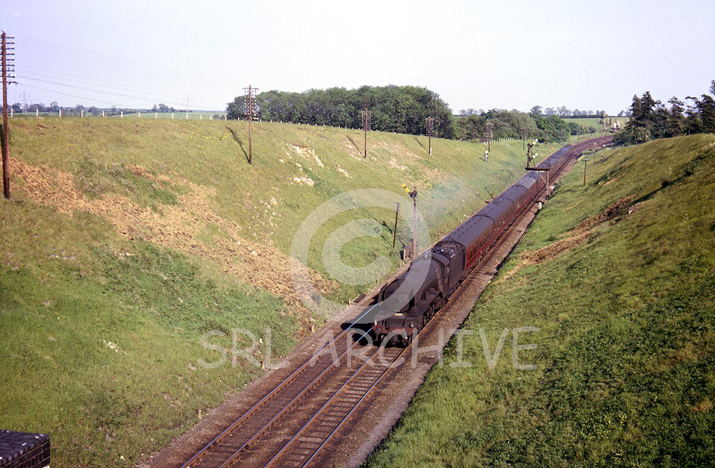60065 'Knight of the Thistle' on a down express about to enter Stoke Tunnel near Grantham 8th June 1963 Alan John Clarke/SRL No 676 