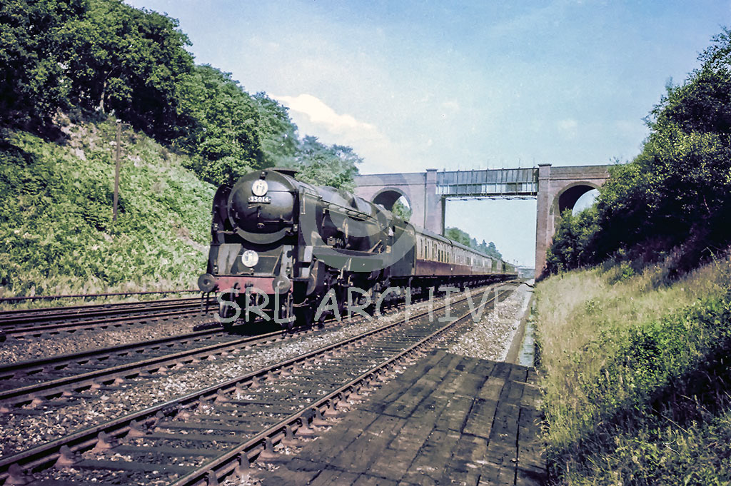 35014 'Nederland line' at Winchfield cutting late 1950's SRL No 1063 