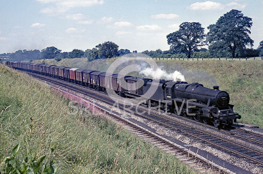 44859 at Hatton Bank north of Warwick station summer 1963 SRL No 566