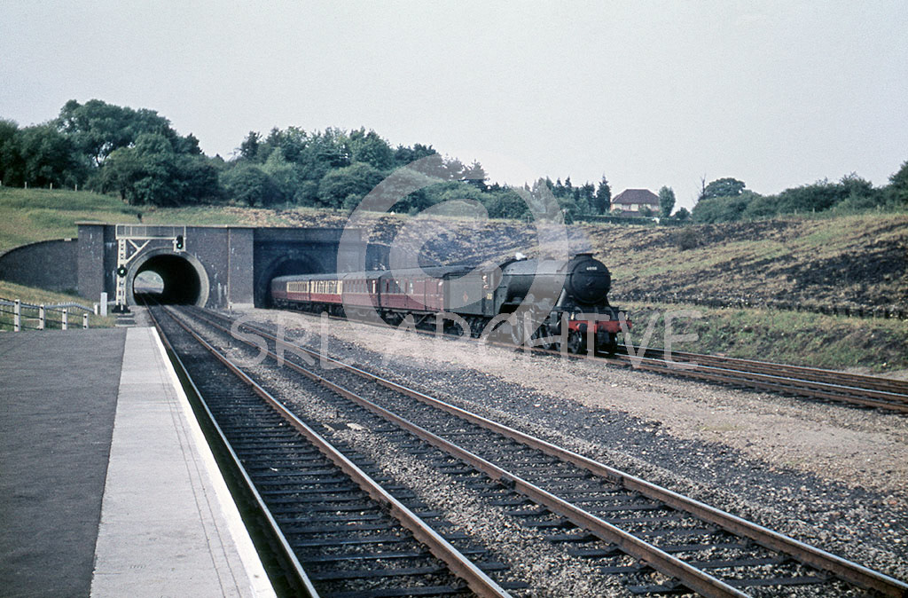 60110 'Robert the Devil' at Hadley Wood Tunnel on the new four track section up express 25th July 1959 Alan Chandler MBE/SRL No 124 