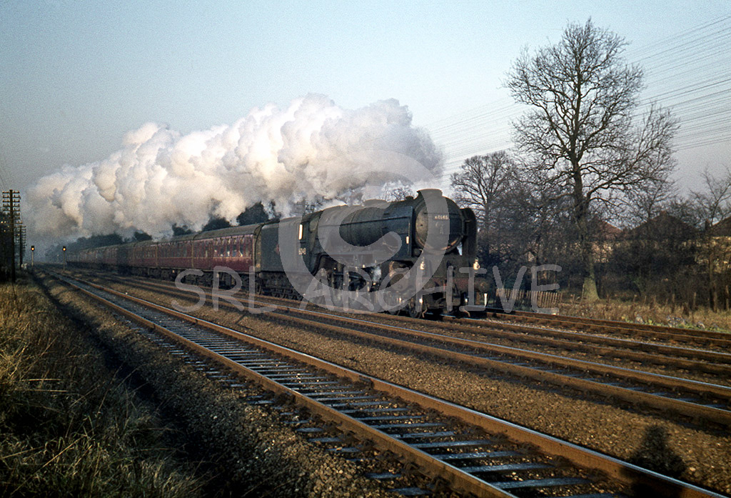 60148 'Aboyeur' on the Leeds-London Kings Cross express at Brookmans Park 22nd December 1962 Alan Chandler MBE/SRL No 88 