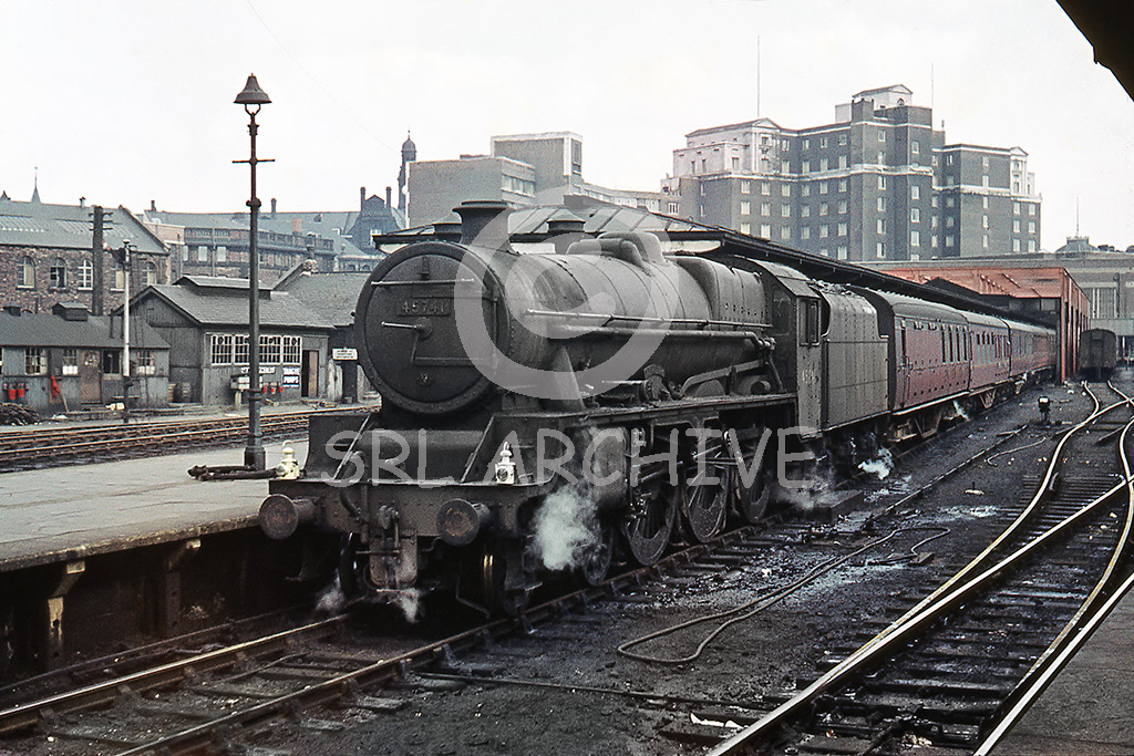 45741 Leinster at Leeds City station on Saturday 16th April 1960 ready to work over the Settle & Carlisle Railway to Carlisle SRL No 877