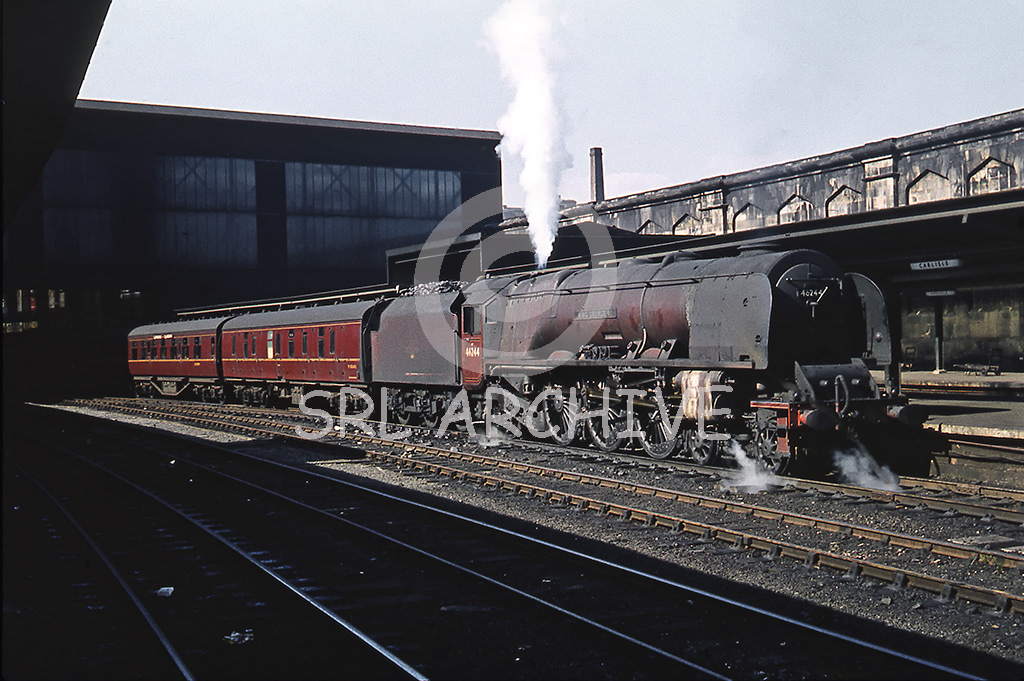 46244 King George VI waits to depart from Carlisle Citadel station with the Up Mid-Day Scot Saturday 5th September 1959 SRL No 878 