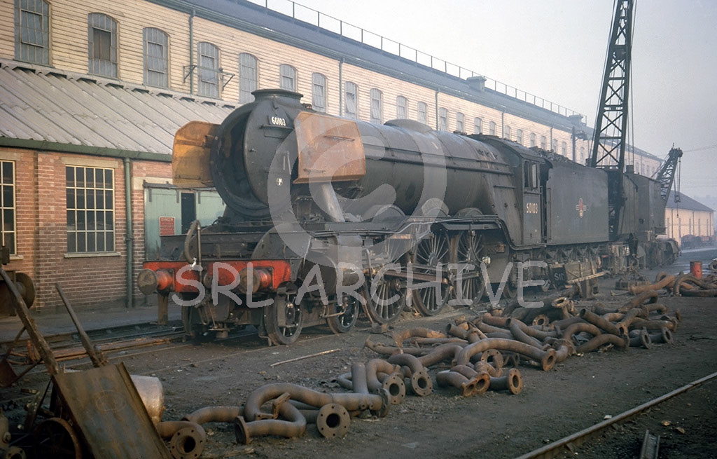 60103 'Flying Scotsman' outside the Crimpsall erecting shop at Doncaster Works14th December 1961 Alan John Clarke/SRL No 678 