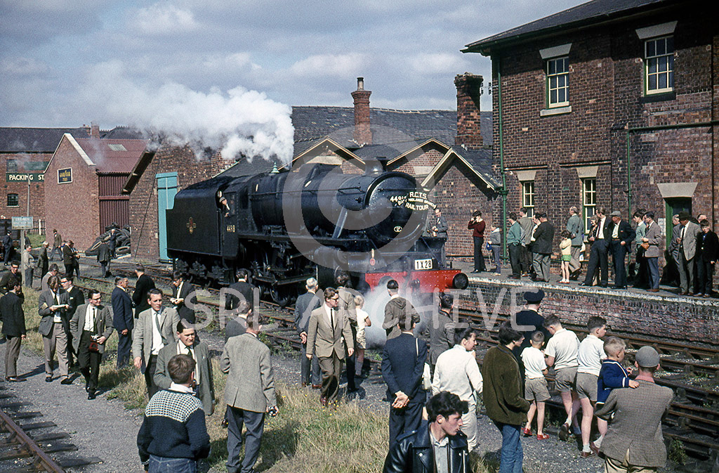 44918 at Horncastle station with the RCTS East Midlands Branch Notts & Lincs rail tour 12th September 1964 (last steam locomotive into Horncastle station) Alan John Clarke/SRL No 698