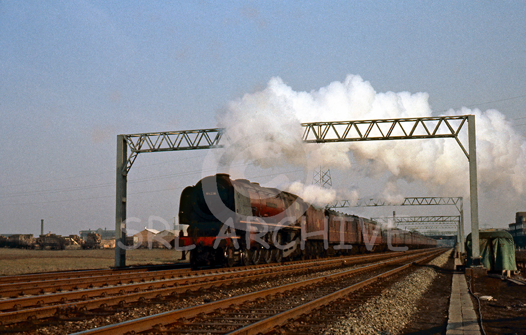 46236 City of Bradford at Stafford on a Euston-Perth express 17th March 1962 John Feild SRL No 355