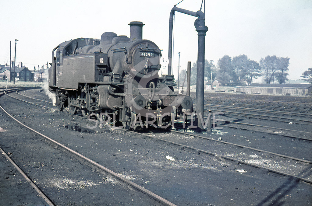 41229 2MT 2-6-2T on shed at Eastleigh 70D no date but a 70D engine from 8th June 1965 and withdrawn 2nd October 1966 SRL No 785 