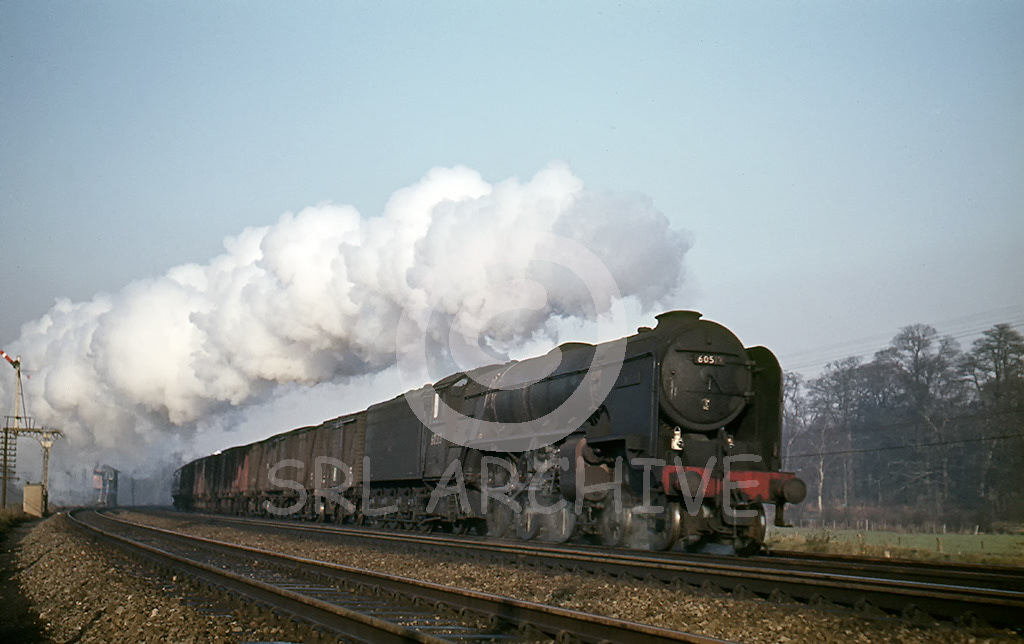 60513 'Dante' working an up parcels through Red Hall near Marshmoor 22nd December 1962 Alan Chandler MBE/SRL No 47 