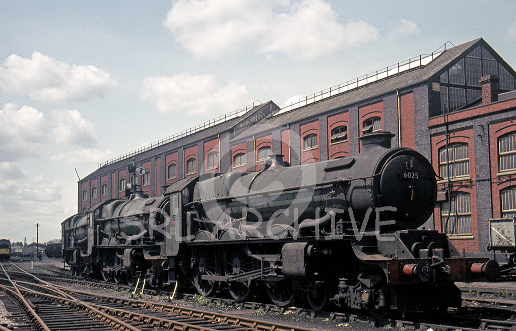 6025 'King Henry III' 6026 'King John' 6011 'King James I' at Swindon all withdrawn 23rd June 1963 John Feild/SRL No 411 