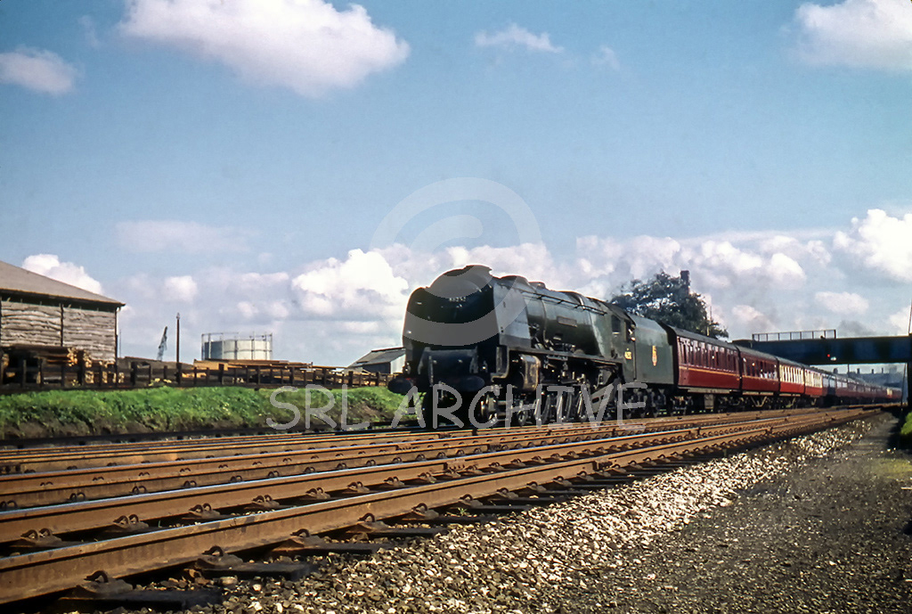 46252 City of Leicester near Stafford with the Down Mid-Day Scot 6th Sept 1958 Alan Chandler MBE SRL No 1131