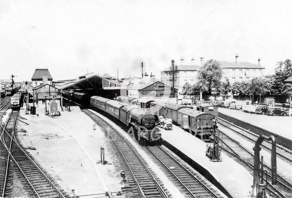 60106 'Flying Fox' at Peterborough North station with a mixed mail train 1st June 1963 Malcolm Castledine/SRL No 1059-2