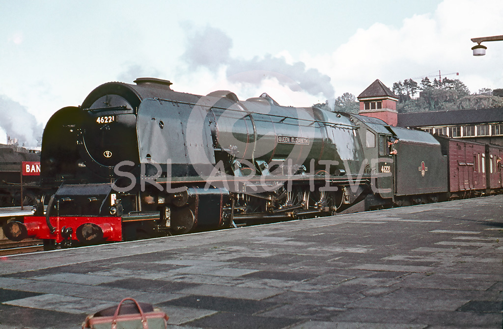 46221 Queen Elizabeth at Bangor maybe ex-works so around Sept 1961 SRL No 226