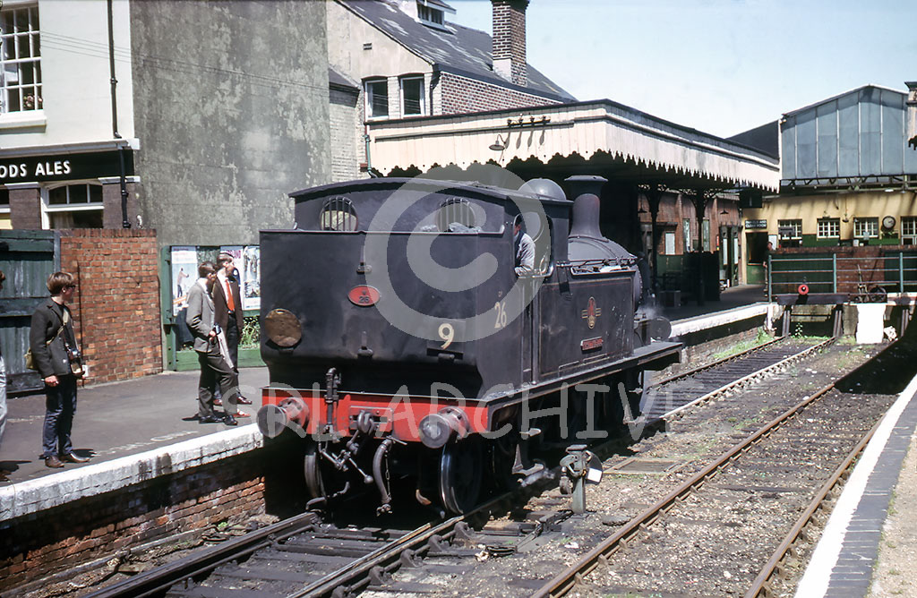 Adams 02 class No 26 'Whitwell' at Cowes after arriving from Ryde Pier 20th June 1965 SRL No 1155 
