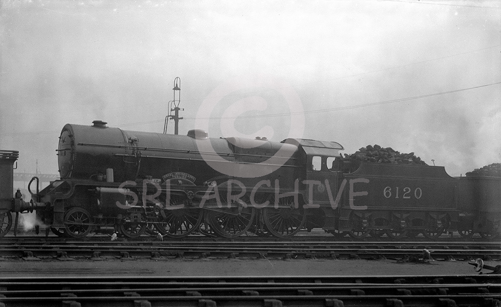 Stanier LMS Royal Scot Class 4-6-0 No 6120 'Royal Inniskilling Fusilier' at Crewe in 1928. SRL No 219 