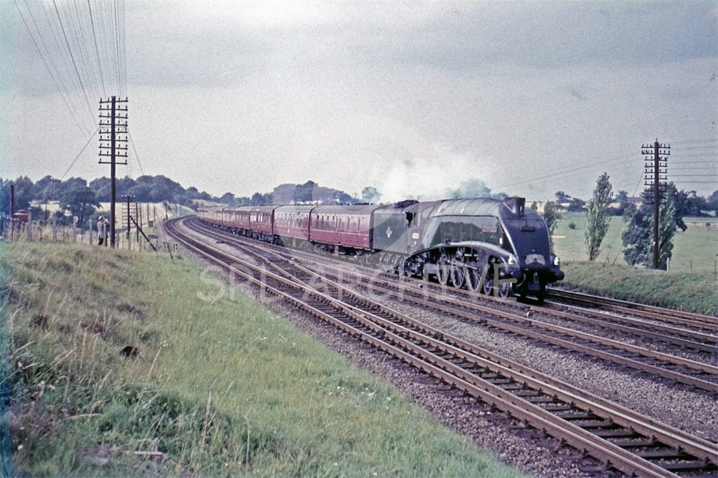 60034 'Lord Faringdon' at Potters Bar with the up Norseman in 1961 John Carter/SRL No 584 
