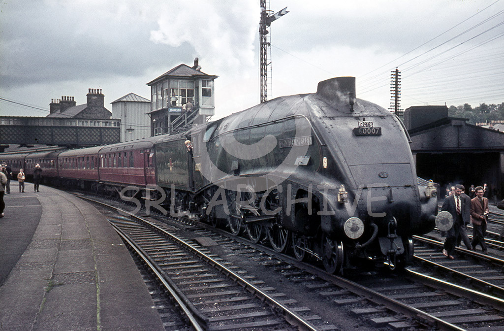60007 'Sir Nigel Gresley' at Hawick with the RCTS Scottish Lowlander rail tour 26th September 1964 SRL No 120 