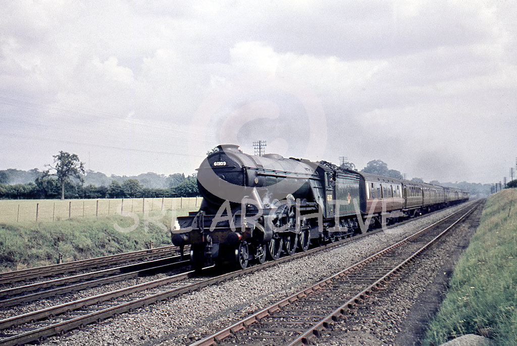 60109 'Hermit' near Hatfield with the 4.55pm London Kings Cross-York 2nd August 1960 Alan Chandler MBE/SRL No 287 