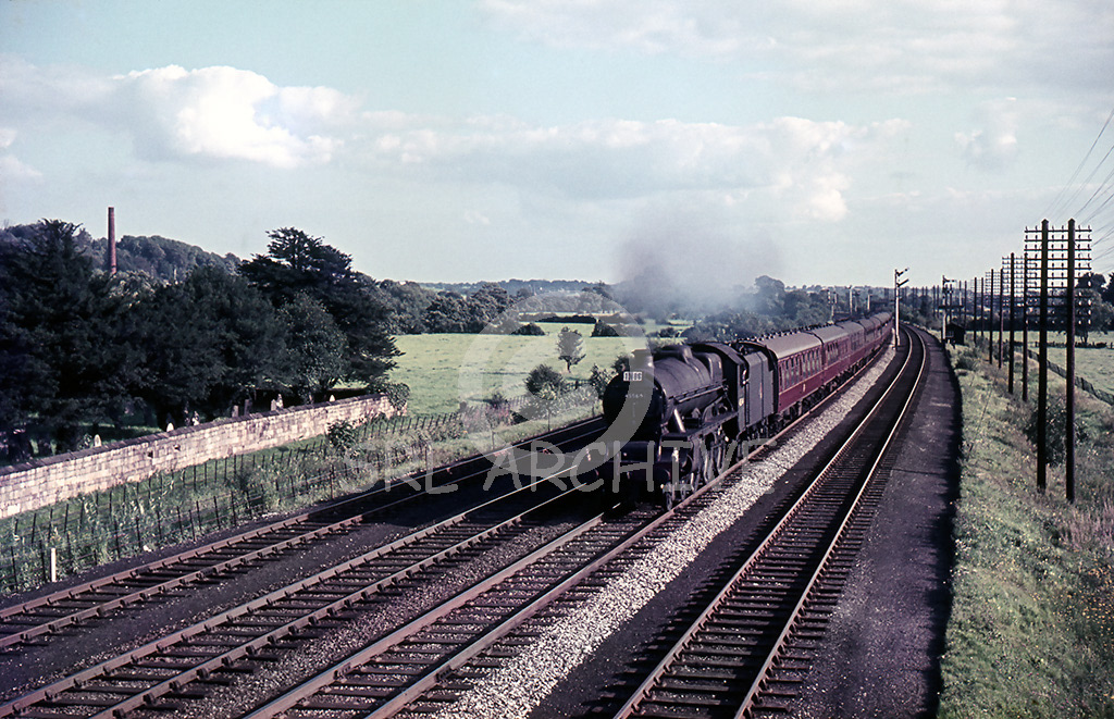 45564 New South Wales working IN66 Bournemouth-Bradford express near Duffield, Derbyshire 8th September 1962SRL No 1004 