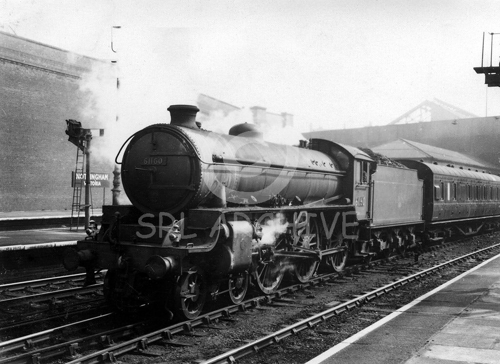 61160 at Nottingham Victoria station of  40E Colwick no date but pre Sept 1963 when withdrawn Malcolm Castledine/SRL No 1059-7 