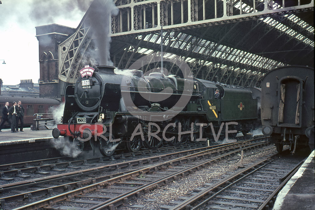 46155 'The lancer' departing London St Pancras station with the LCGB Pennine ltd rail tour 19th September 1964 SRL No 617 