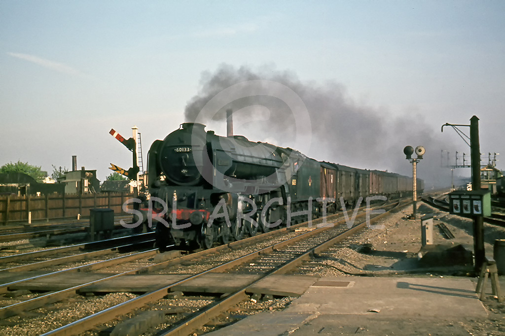 60133 'Pommern' on the approach to Wood Green station with the 6.32pm London Kings Cross-York parcels 17th May 1963 Alan Chandler MBE/SRL No 43 