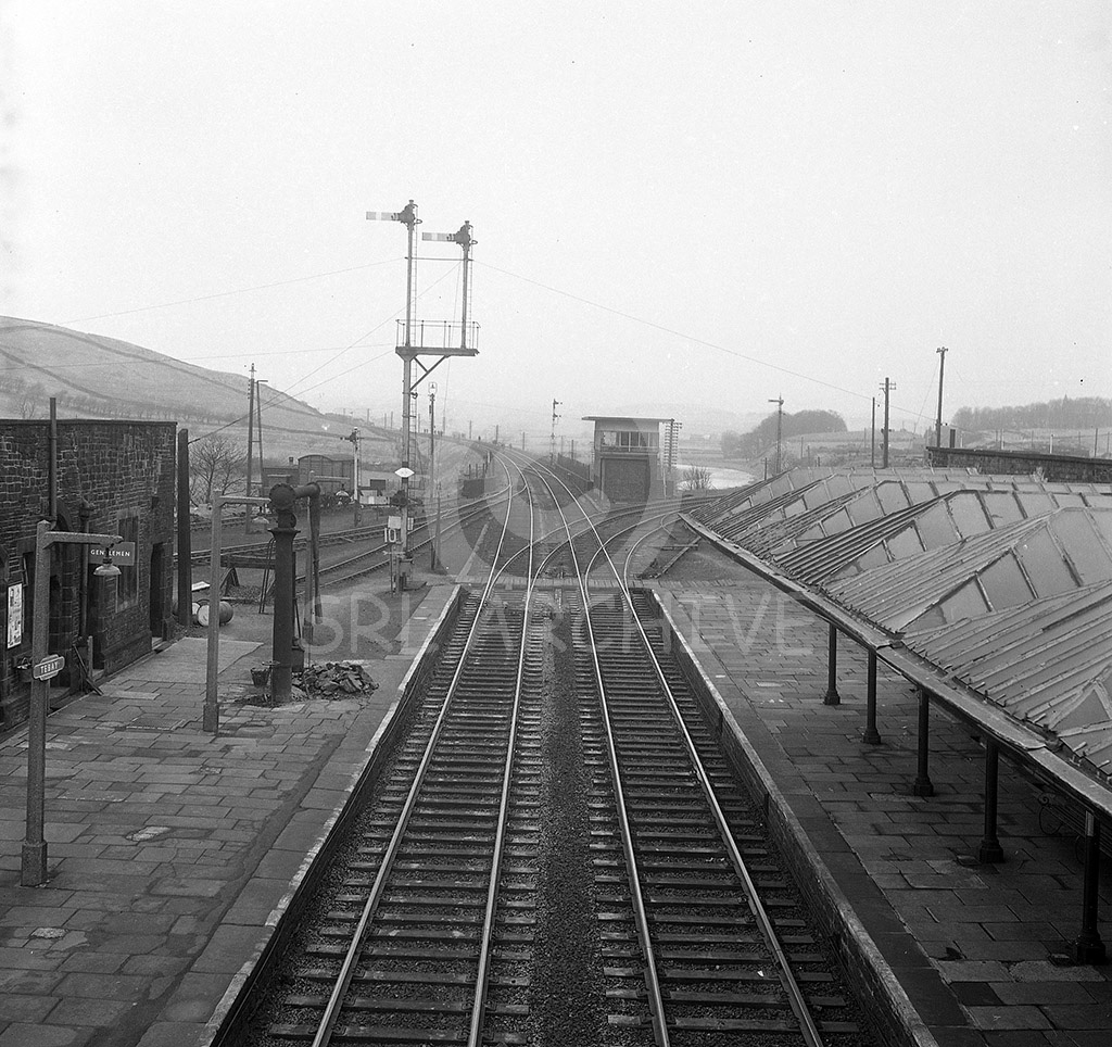 Tebay station on the WCML looking northbound around 1962 the up canopy still in situ which had gone by 1966 SRL No 708 